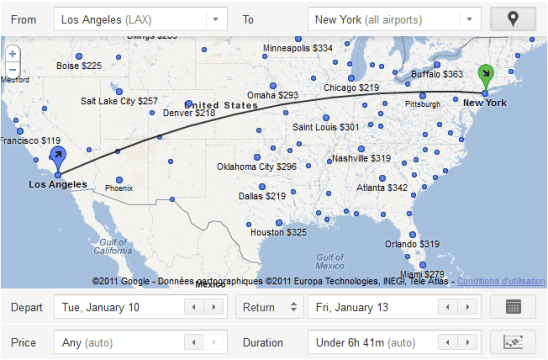 Paris Los Angeles Temps De Vol Google flight, le comparateur de vols