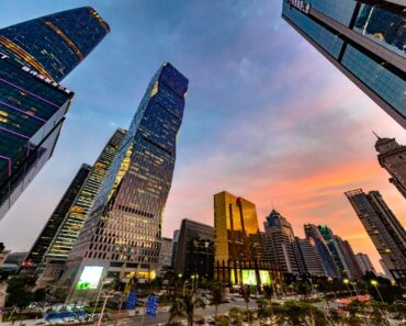 Le quartier d'affaires à Canton, au sud de la Chine
